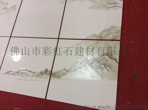 佛山陶瓷背景墙 彩虹石品牌，匠心定制中式客厅的牡丹花鸟雅韵